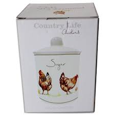 Country Life Chickens Fine China Sugar Canister - 16cm 5010792936055 only5pounds-com