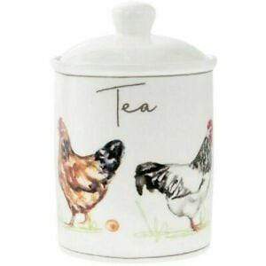 Country Life Chickens Fine China Tea Canister - 16cm 5010792936031 only5pounds-com
