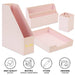 Desk Organiser Set - Pink - 4 Pcs 8718964077458 only5pounds-com