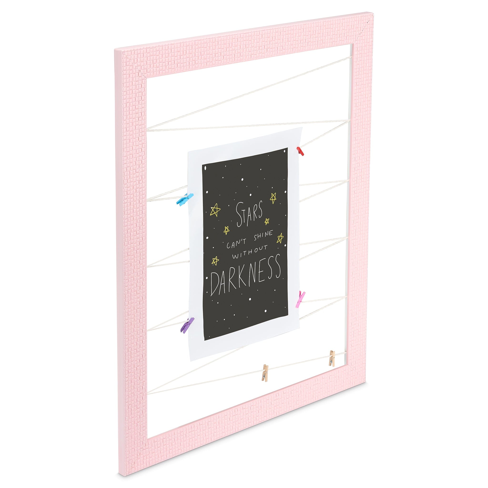 Diamante Memories Picture Frame With Strings - Pink 5901554533943 only5pounds-com