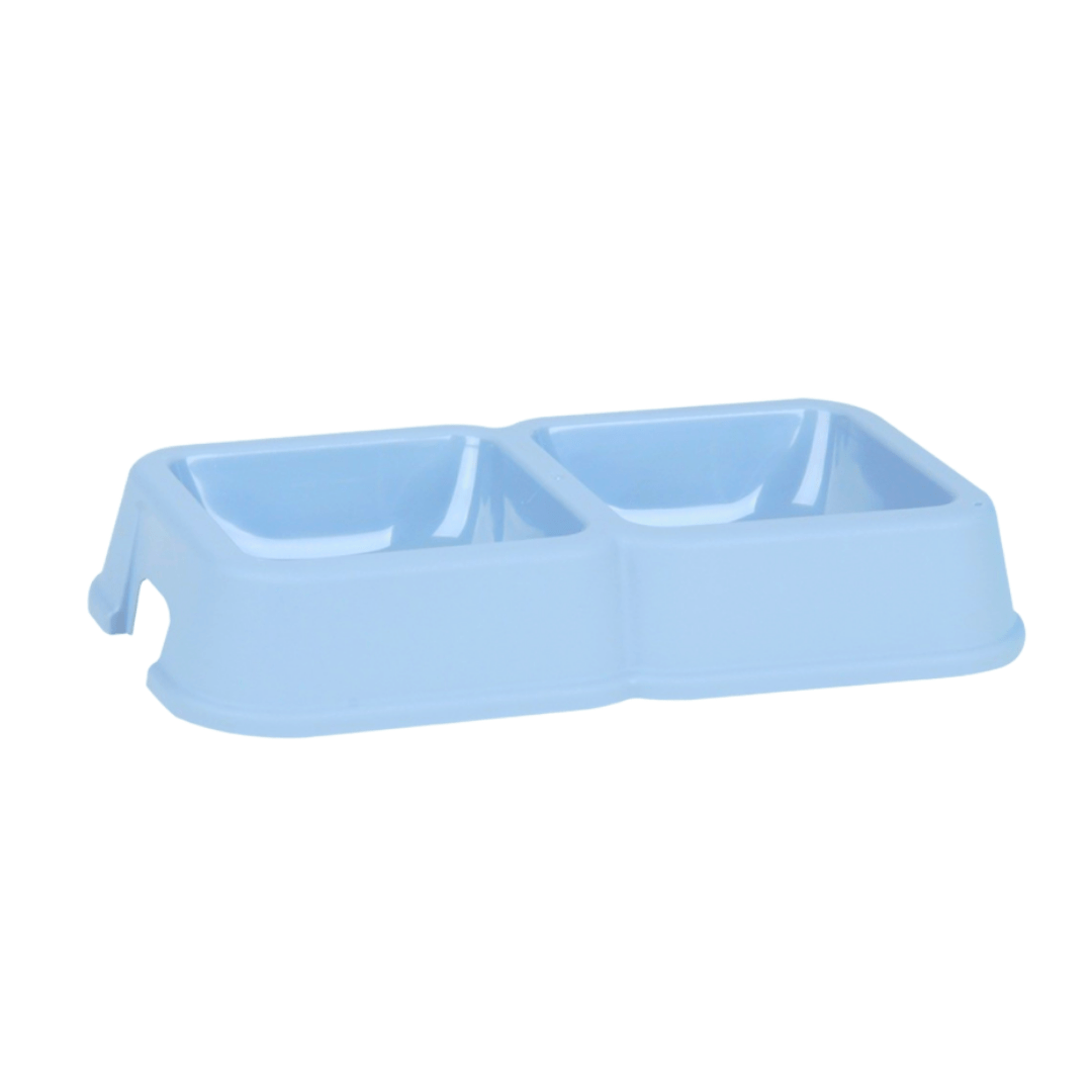 Double Dog Plastic Feeding Bowl - 0.5L