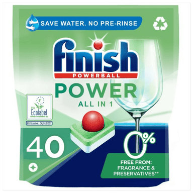Finish 0% All-in-1 Dishwasher Tablets - 40 Tablets 3059946164083 only5pounds-com