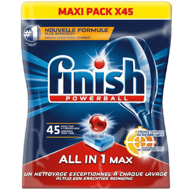Finish Powerball All-in-1 Dishwasher Tablets - Bicarbonate - 45 Tablets 3059946161037 only5pounds-com