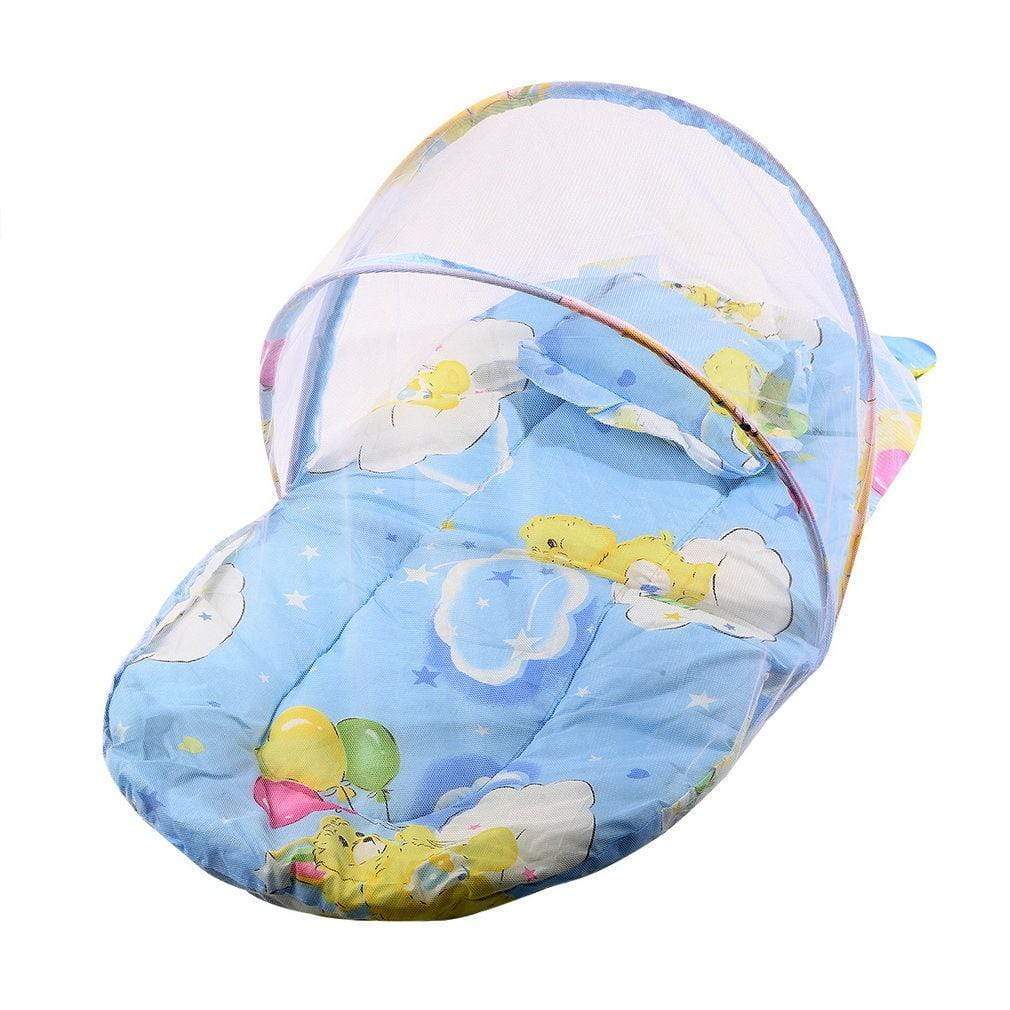 Fly & Mosquito Protection Pop Up Padded Baby Bed - Blue 5056150244905 only5pounds-com