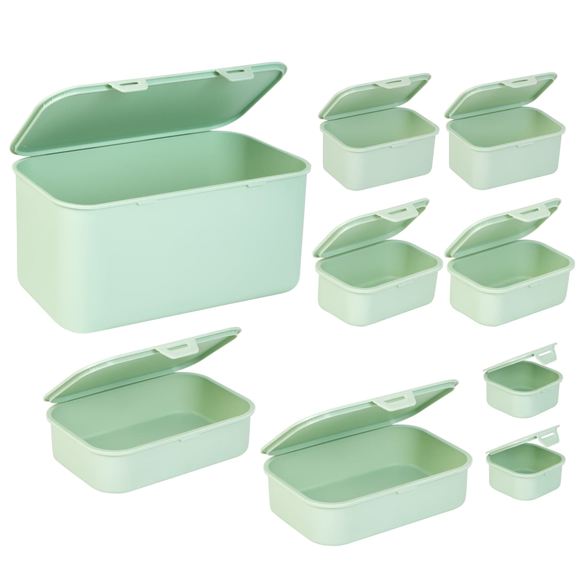 Food Storage Boxes - Green - Set of 8 4055334575300C only5pounds-com