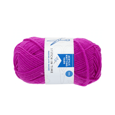 Fuschia Acrylic Knitting Yarn - 50g 5050565533500