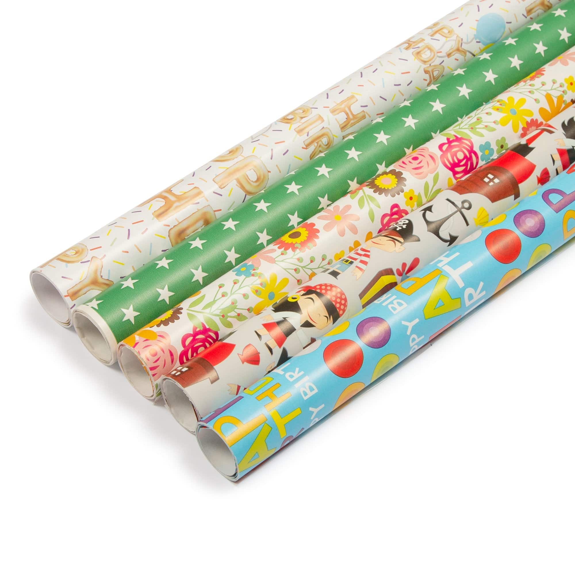 Gift Wrapping Paper - 200 x 70cm - Assorted Designs only5pounds-com