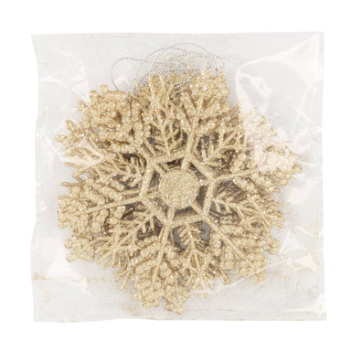 Gold Decorative Snowflakes - Set of 6 4042026055653 only5pounds-com