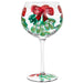 Hand Painted Christmas Bow Gin Glass 5010792524214 only5pounds-com