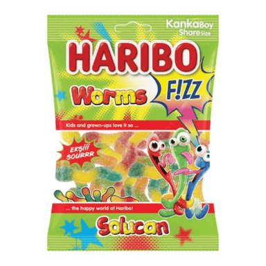 Haribo 70g Fizz Worm 8691216095502 only5pounds-com