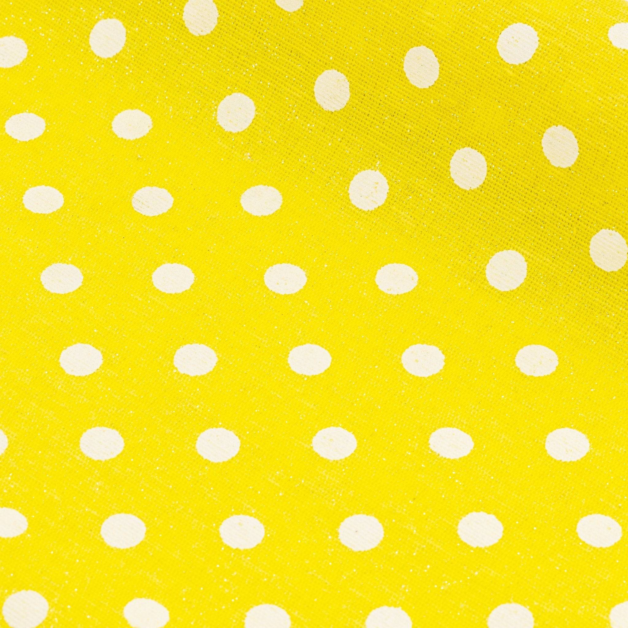 Home Deco Fabric - Yellow Polkadot - 28 x 270cm 8719202562323 only5pounds-com