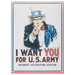 I Want You US Army Metal Plaque - 30 x 41cm only5pounds-com