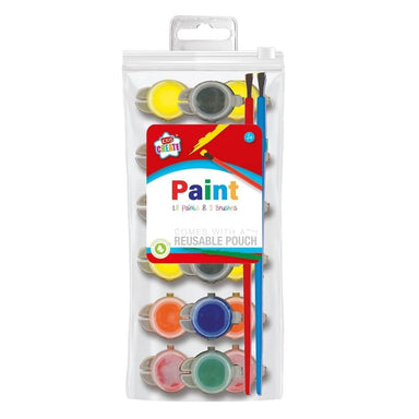 Kids Create 18 Paints & Brushes Set 5012128534607 only5pounds-com