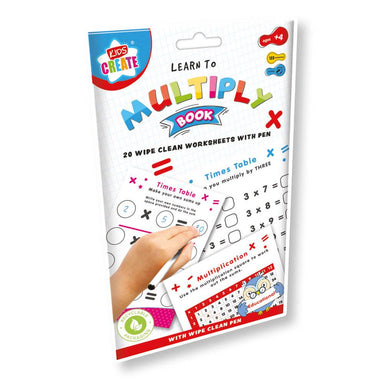Kids Create A5 Learn To Multiply Wipe Clean Book 5012128532870 only5pounds-com