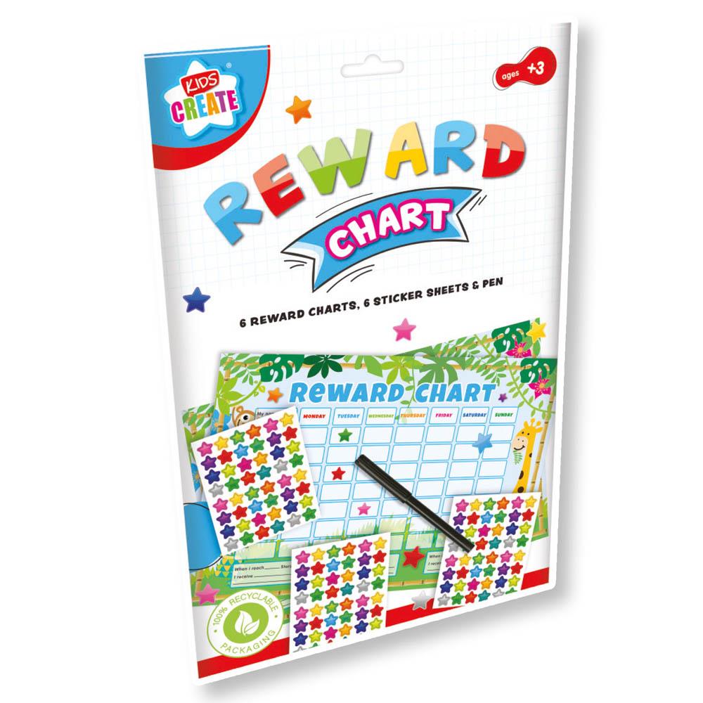 Kids Create Reward Charts - 6 pack 5012128483028 only5pounds-com