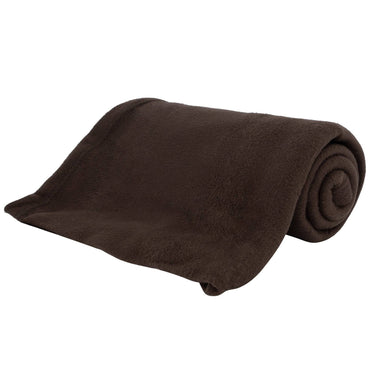 King Size Plain Fleece Blanket - 150 x 200cm - Brown only5pounds-com