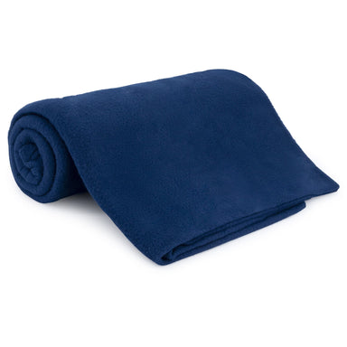 King Size Plain Fleece Blanket - 150 x 200cm - Navy 5056536100900 only5pounds-com