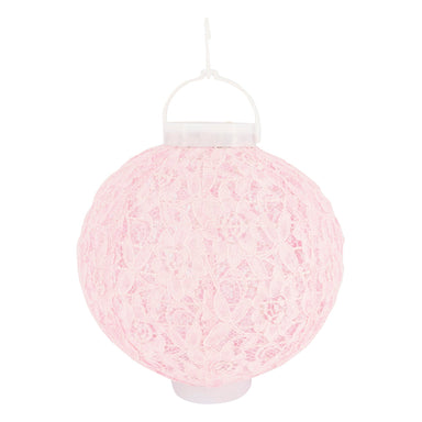 Lace Wedding Lantern - Pink 8713619387555 only5pounds-com