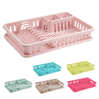Large Dish Drainer with Tray - 45 x 29.7 x 8cm - Assorted Colours only5pounds-com