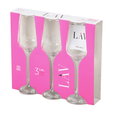 LAV Champagne Flutes - Pack of 3 8692952052477 only5pounds-com