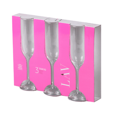 LAV Tokyo Champagne Flutes - Pack of 3 8692952202544