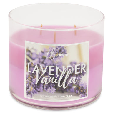 Lavender & Vanilla Candle In A Decorative Jar -14oz 665098543831 only5pounds-com