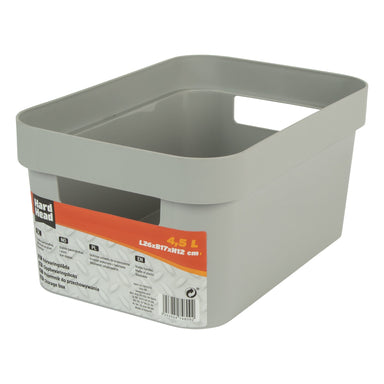 Light Grey Storage Box - 26cm (4.5L) x 2 3253924748092 only5pounds-com