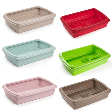 Litter Tray With Scoop - Assorted Colours only5pounds-com