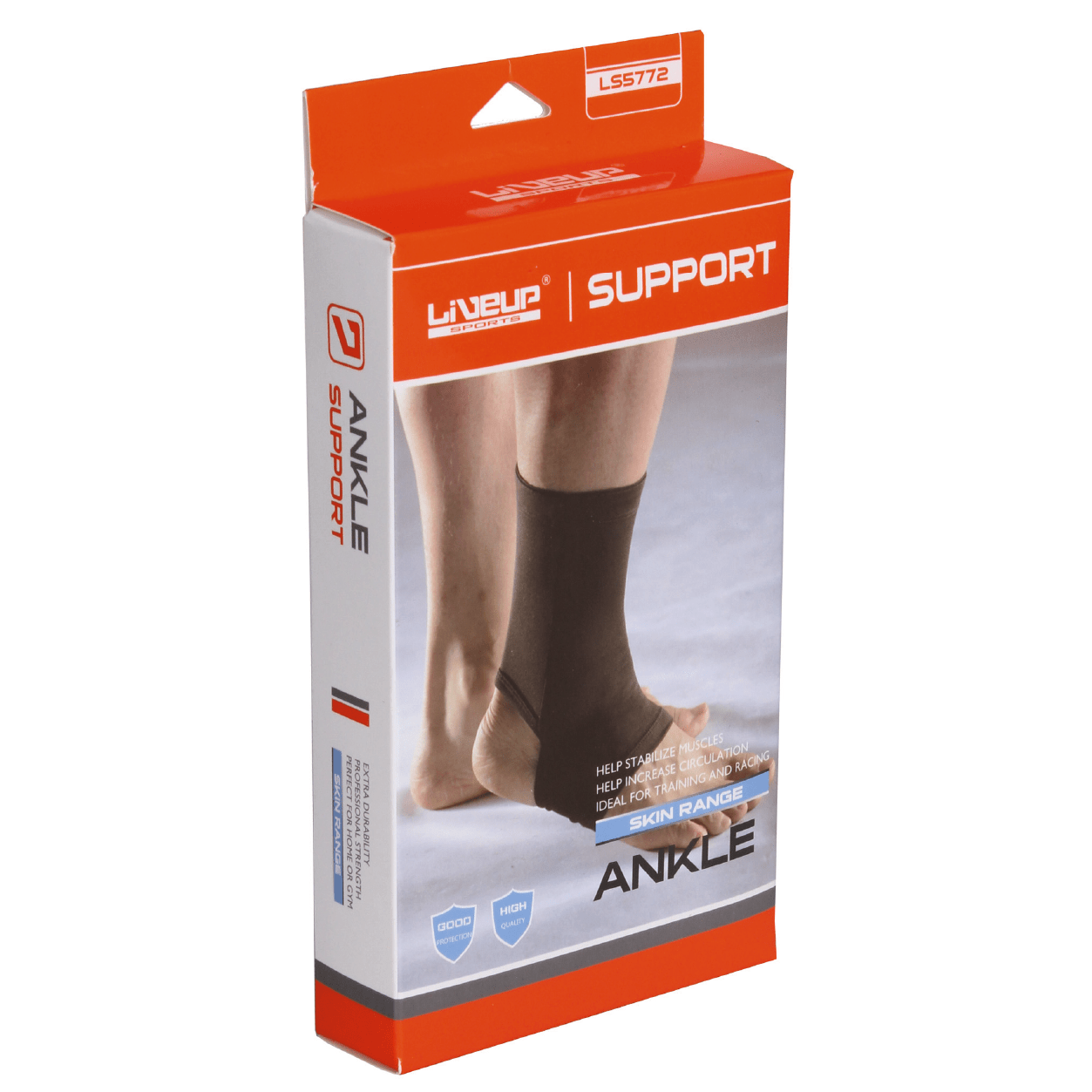 Liveup Sports Nylon & Spandex Ankle Support - L/XL 6951376182224 only5pounds-com