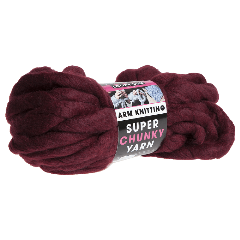 Loopy Lou Purple Twist Chunky Arm Knitting Yarn - 22M 5050565273529