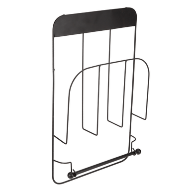Magazine Rack With Roll Holder - Black - only5pounds.com