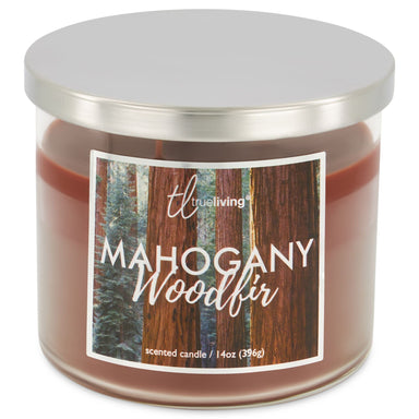 Mahogany Woodfire Candle In A Decorative Jar -14oz 665098543817 only5pounds-com
