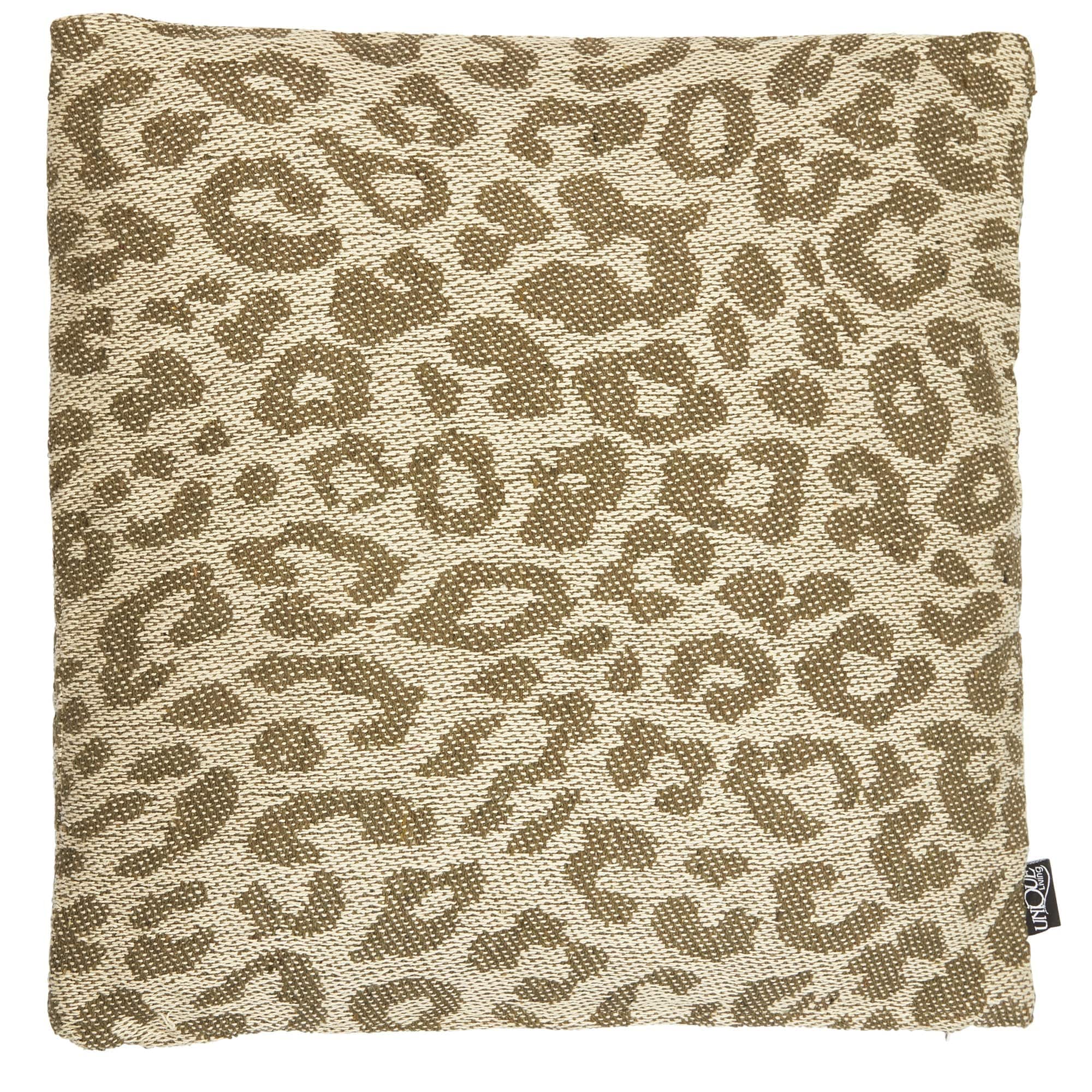 Mayfly Green Leopard Print Cushion - 45 x 45cm 8714503324687 only5pounds-com