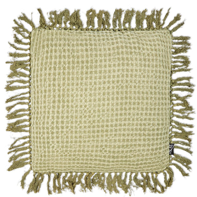 Mayfly Green Tassel Cushion - 45 x 45cm 8714503325028 only5pounds-com