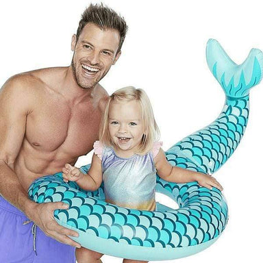 Mermaid Tail Inflatable Swim Ring 8718964036912 only5pounds-com