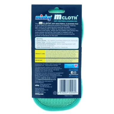Minky M Cloth Anti-Bacterial Cleaning Pad 5010353320460 only5pounds-com