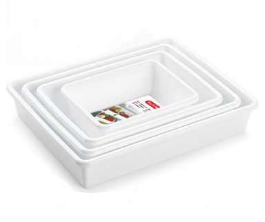 Multi Purpose Storage Trays - White - Set of 4 8435421817937 only5pounds-com