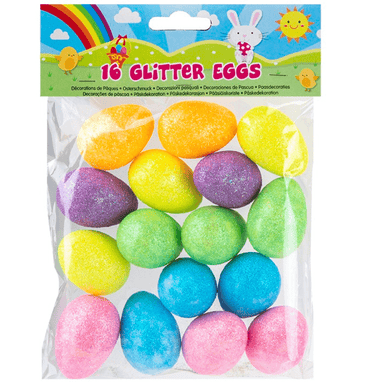 Pack Of 16 Glitter Eggs 5050565452597 only5pounds-com
