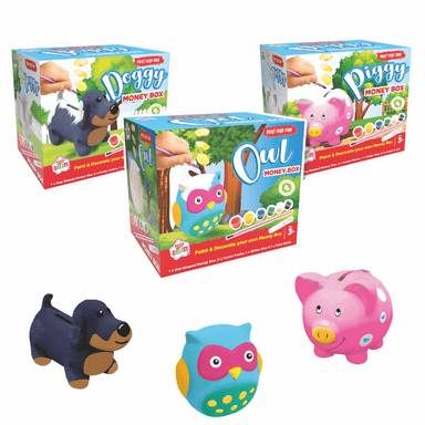 Paint Your Own Money Box - Animals 5012128556647 only5pounds-com