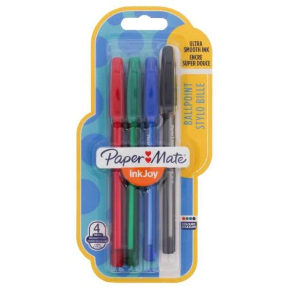 Papermate Inkjoy Ballpoint Pens - 4pk 
