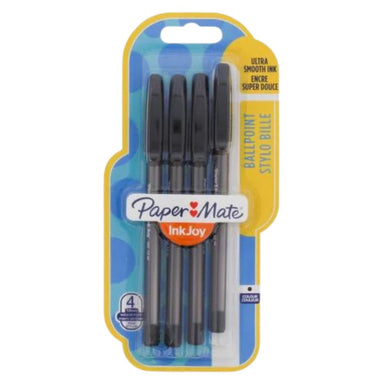 Papermate Inkjoy Ballpoint Pens - Black - 4Pk 3501179567143 only5pounds-com