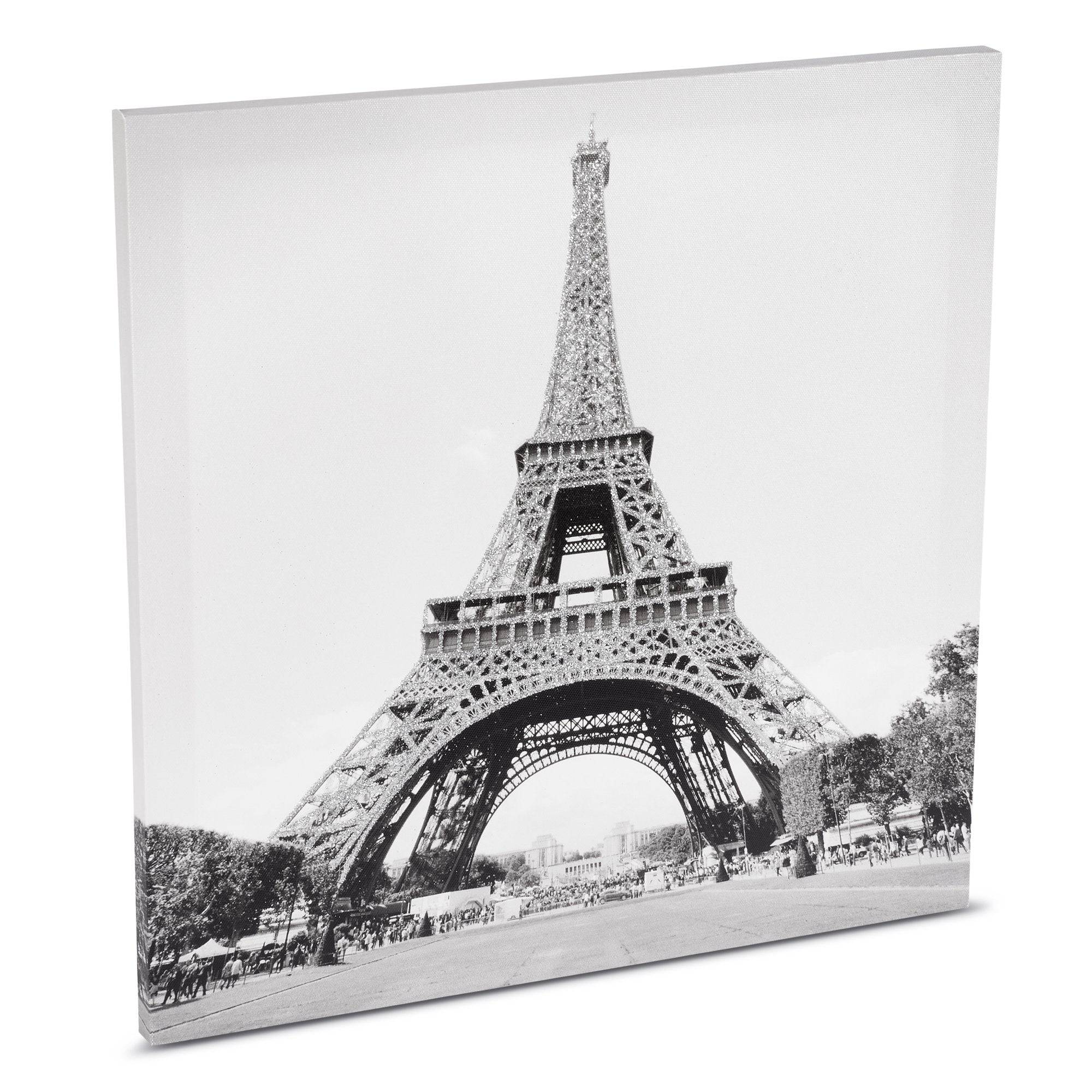 Paris Glitter Art Print Canvas - 40 x 40cm 8713283610034 only5pounds-com