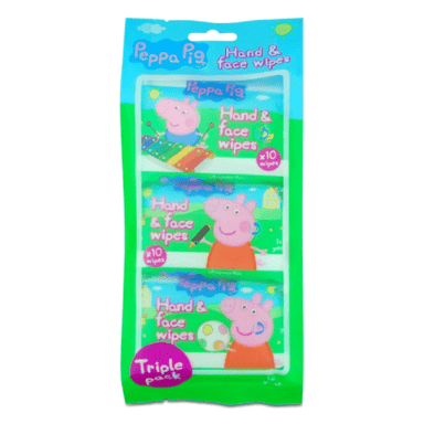 Peppa Pig Hand & Face Wipes - 3 pack 5060215551051 only5pounds-com