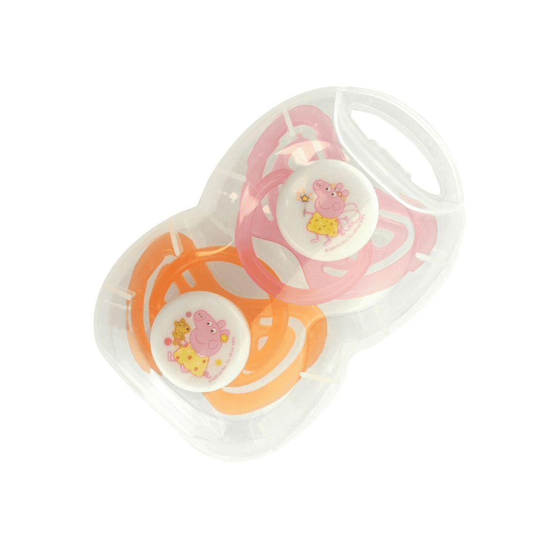 Peppa Pig My First Soothers With Sterilising Case - 2pk 5060695124424 only5pounds-com