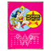 Pink Wonder Woman Metal Calendar - 30 x 41cm only5pounds-com
