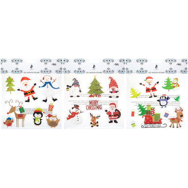 Printed Christmas Gel Window Stickers - Assorted 5050565632470 only5pounds-com