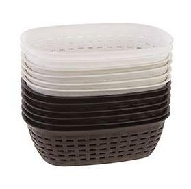 Rattan Style Multipurpose Basket - 25 x 18 x 8cm - Assorted Colours only5pounds-com
