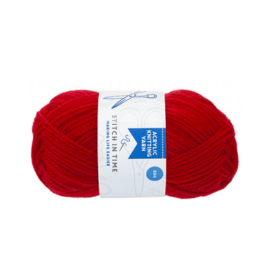 Red Acrylic Knitting Yarn - 50g 5050565533562