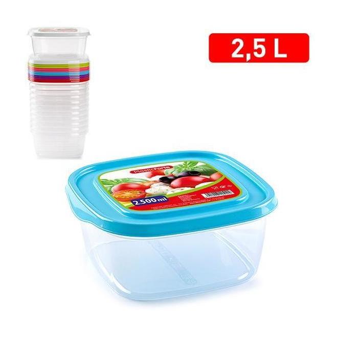 Set of 3 Food Storage Containers - Assorted Colours 8414926115144 only5pounds-com