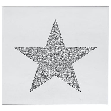 Silver Mirrored Star Placemats - Set of 2 5010792478791 only5pounds-com
